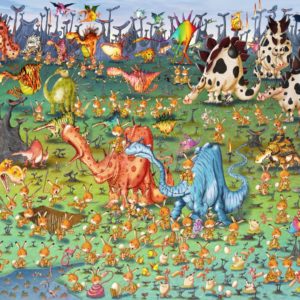 Grafika François Ruyer – Dinosaurs 2000 bitar Pussel 2000 bitar