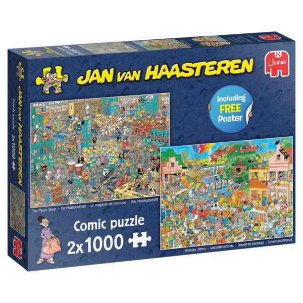 Jan van Haasteren Pussel Music Shop & Holiday Jitters 2×1000 bitar Julpussel