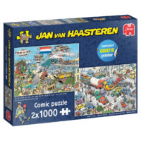 Jan van Haasteren Pussel Traffic Chaos & Air Land 2×1000 bitar Pussel 2x1000 bitar