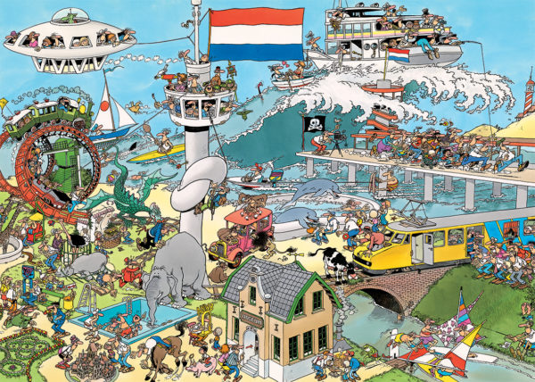 Jan van Haasteren Pussel Traffic Chaos & Air Land 2×1000 bitar Pussel 2x1000 bitar